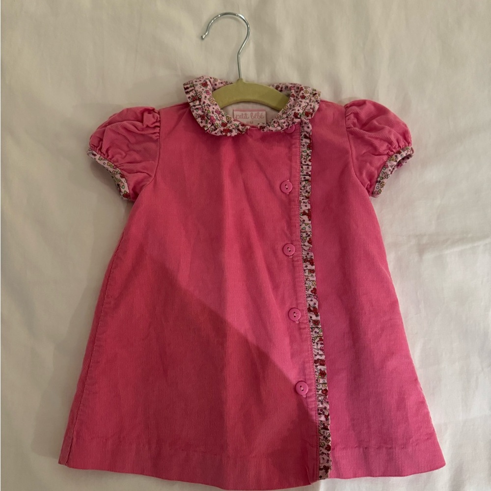Petite Bebe Pink Corduroy Dress. ADORABLE!